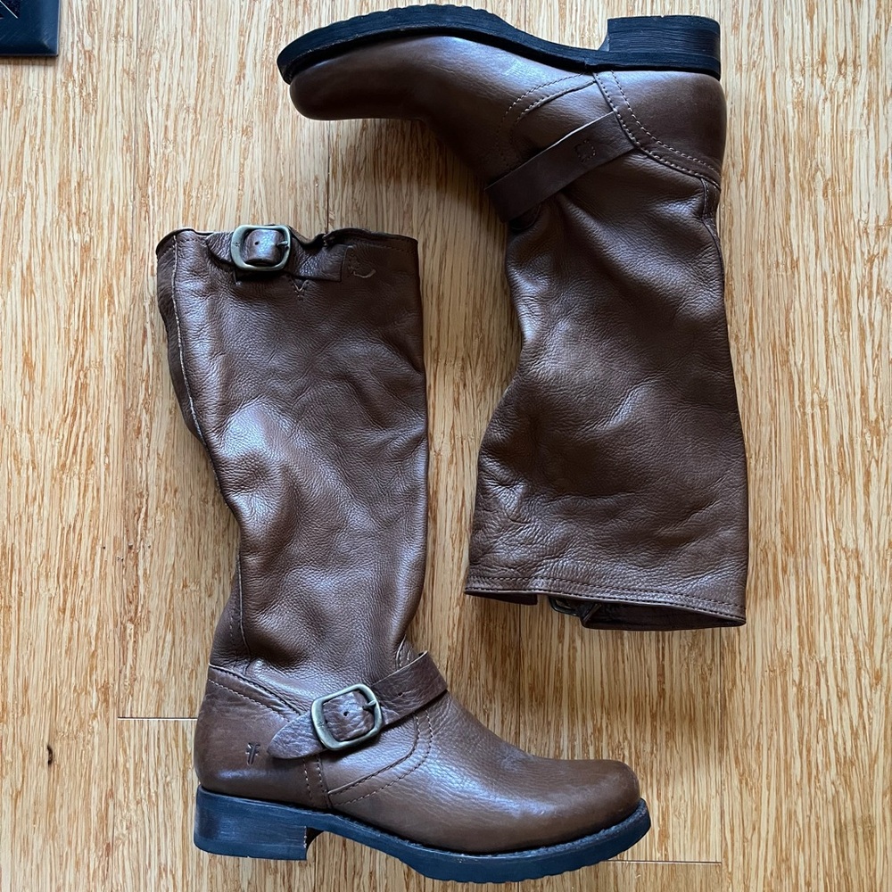 Frye Brown Leather Boots Size 8.5